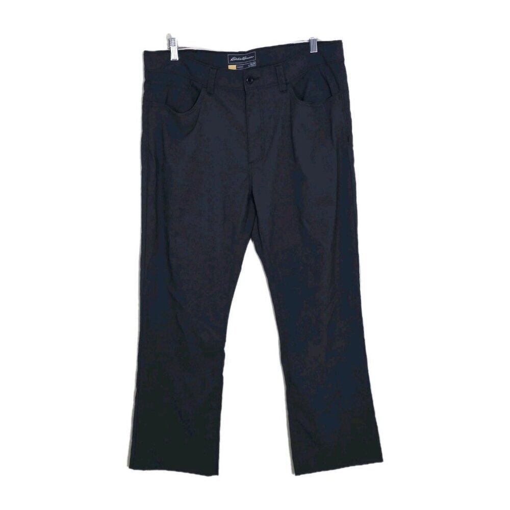 Eddie Bauer Travex Pants Men 36x30/27 Gray Pockets Stretch Outdoor Hiking Hemmed